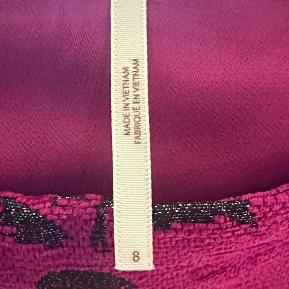 Free People Pink Movin On Metallic  Floral Zip Up Mini Skirt - Picture 3 of 6